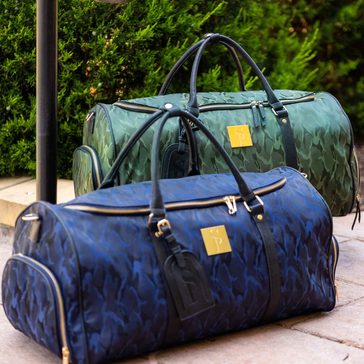 Green Camo Weekender Duffle Bag