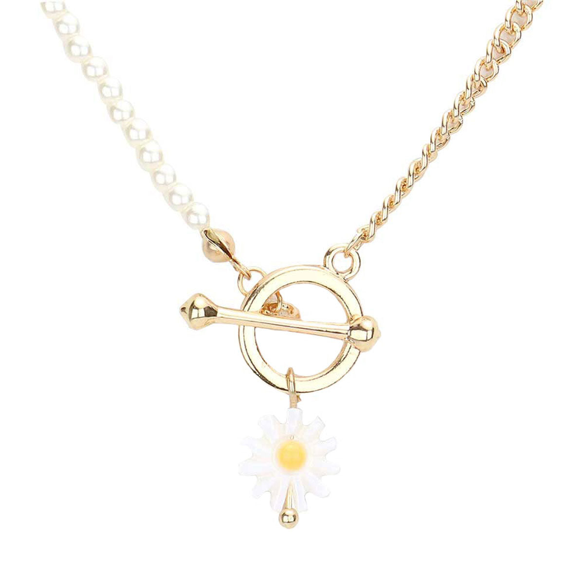 Flower Pendant Seed Beaded Necklace