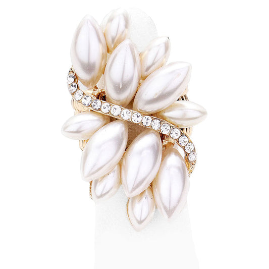 Pearl Cluster Stretch Ring