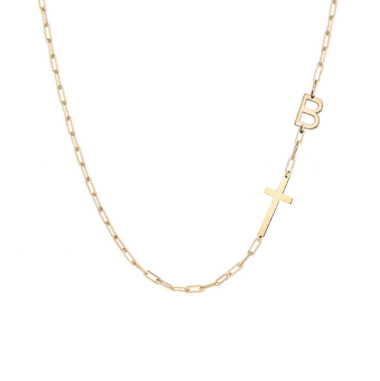 Dani Personalized Cross Necklace