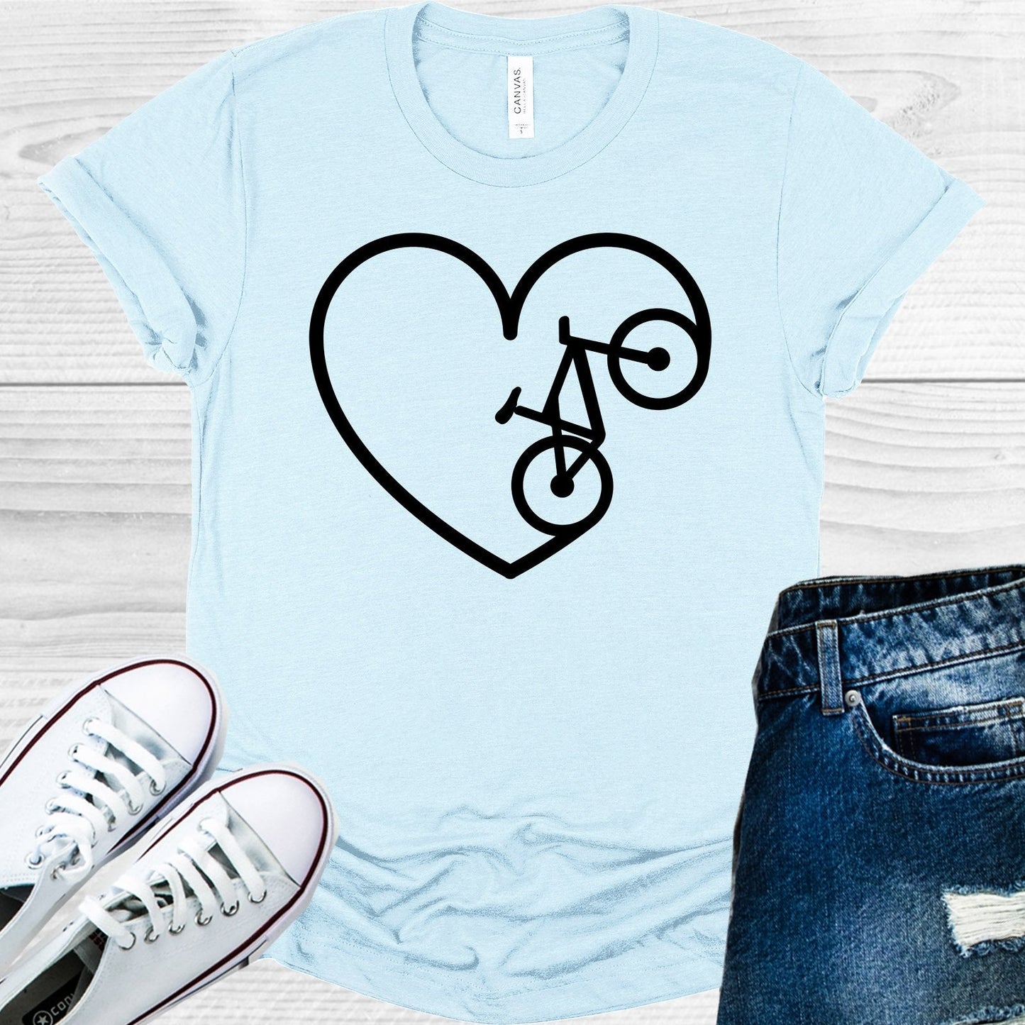 Cycling Heart Graphic Tee