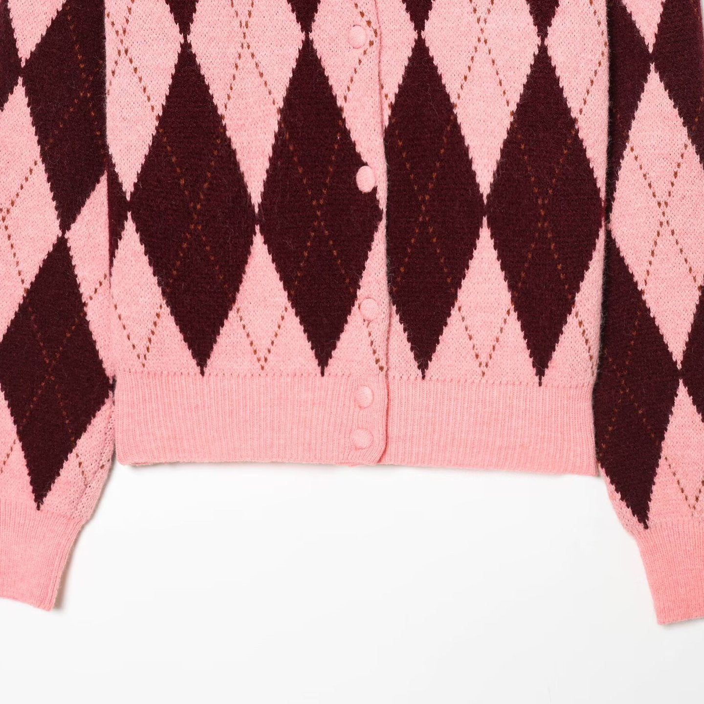 Styl Trendy Toevallige Diamantpatroon Jacquard-baadjie