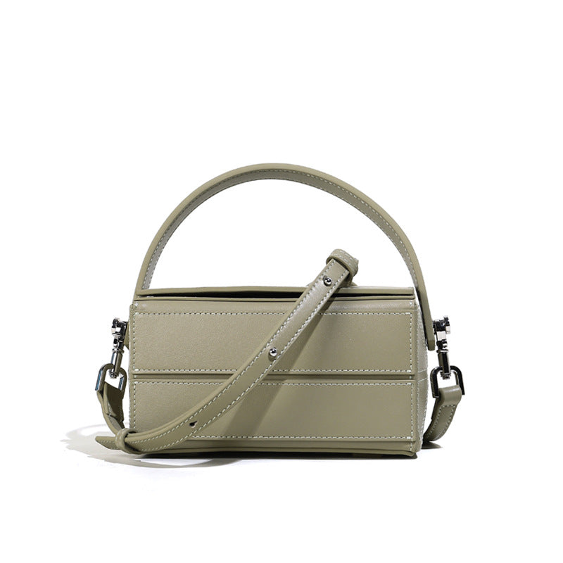 Fashion Simple Cowhide New Leather Women's Bag Suction Buckle Single Shoulder Messenger Pillow Bag