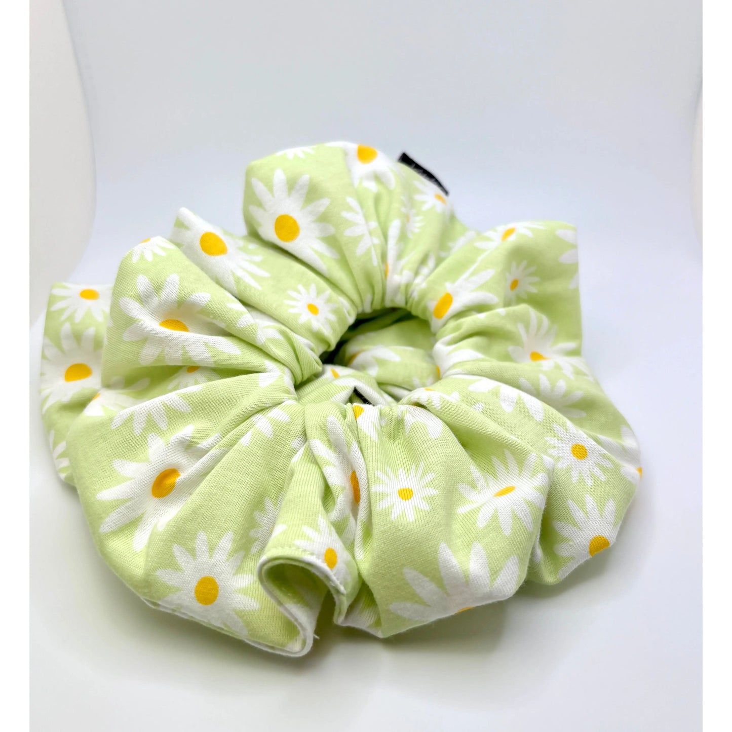 Green Daisy Summer Scrunchie
