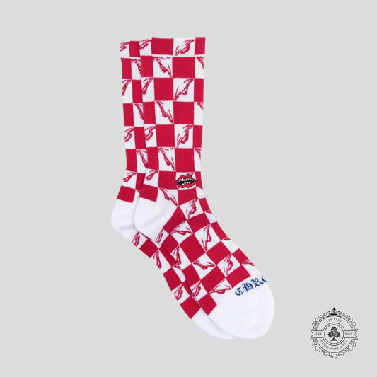 Chrome Hearts 99 Eyes Socks in Red