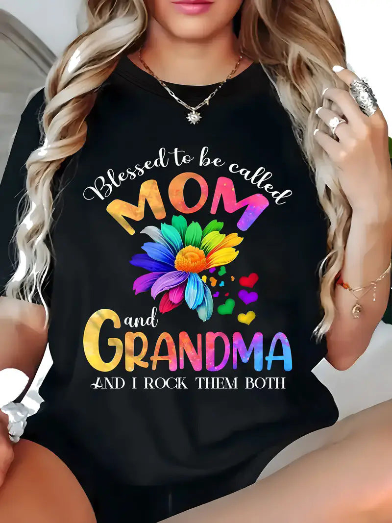 Women's Short Sleeve Round Neck T-Shirt Women's Clothing Gift