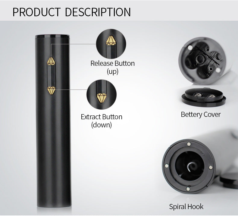 Creative Dry Battery Electric Bottle Opener Plastic Wine Automatic Bottle Opener
