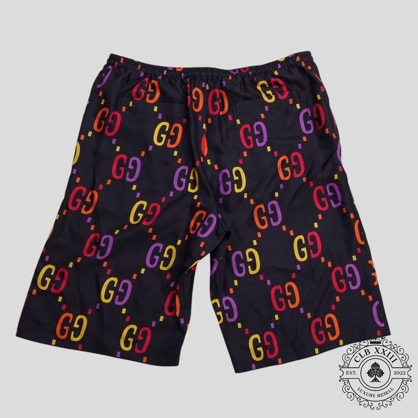 Gucci Jumbo GG Silk Shorts in Blue