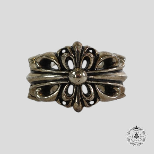 Chrome Hearts Double Floral Ring in Silver