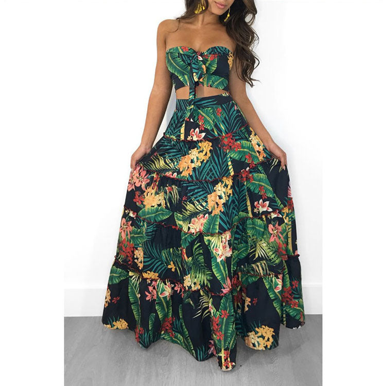Printed skirt set
