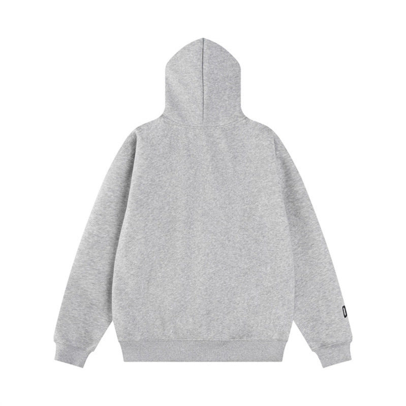 Layer Silhouette Women's Loose Fleece Hooded Zip-Up Sweatshirt Jacket