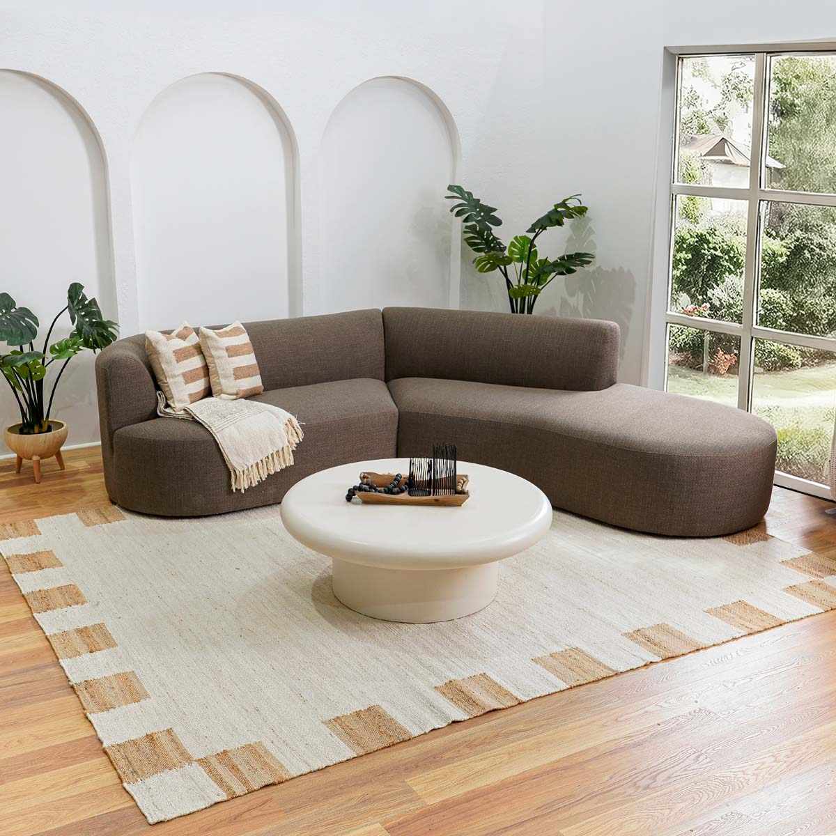 Rocio White Jute Carpet-1