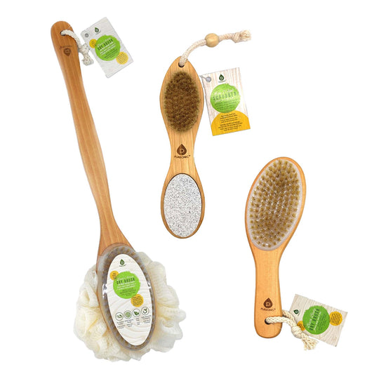 Pursonic Exfoliation Essentials Kit – Dual Brush, Bath Body Brush, & 4-in-1 Foot Scrubber-0