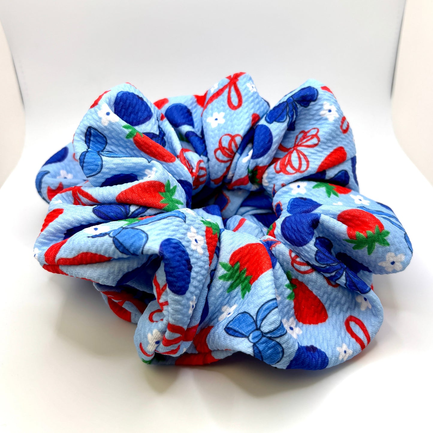 Fruit & Bows Patriotic Bullet Scrunchie