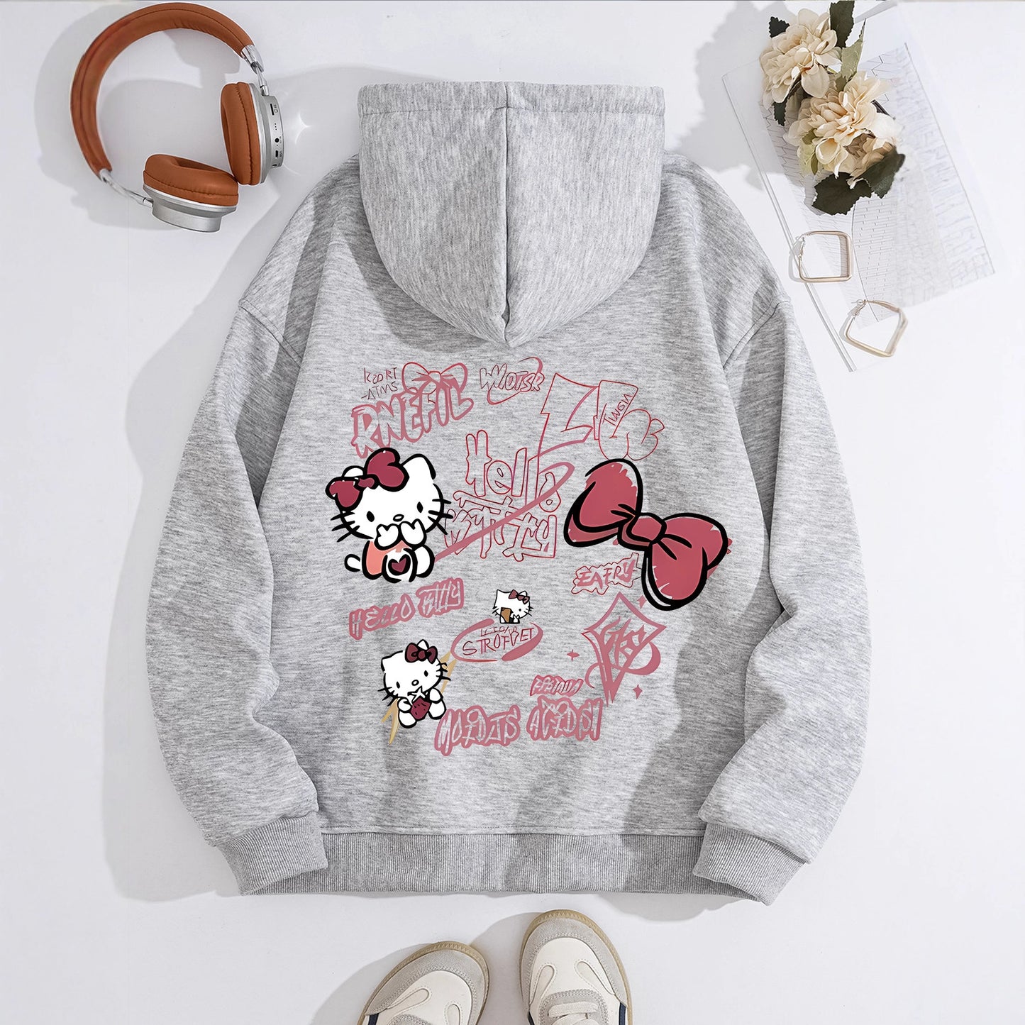 Hello Kitty printed loose sweatshirt