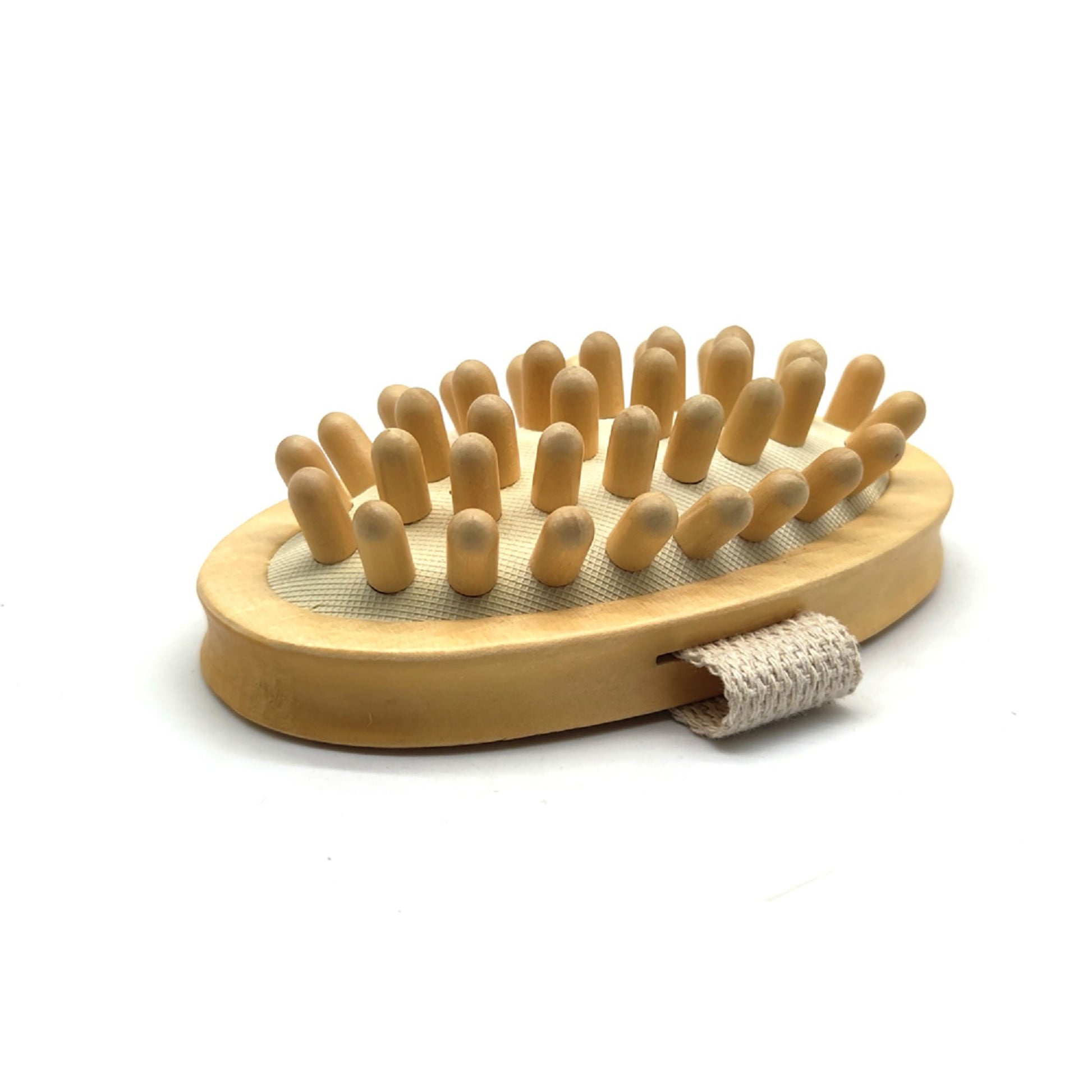 Rubber Massager with Lotus Wooden Handle-2
