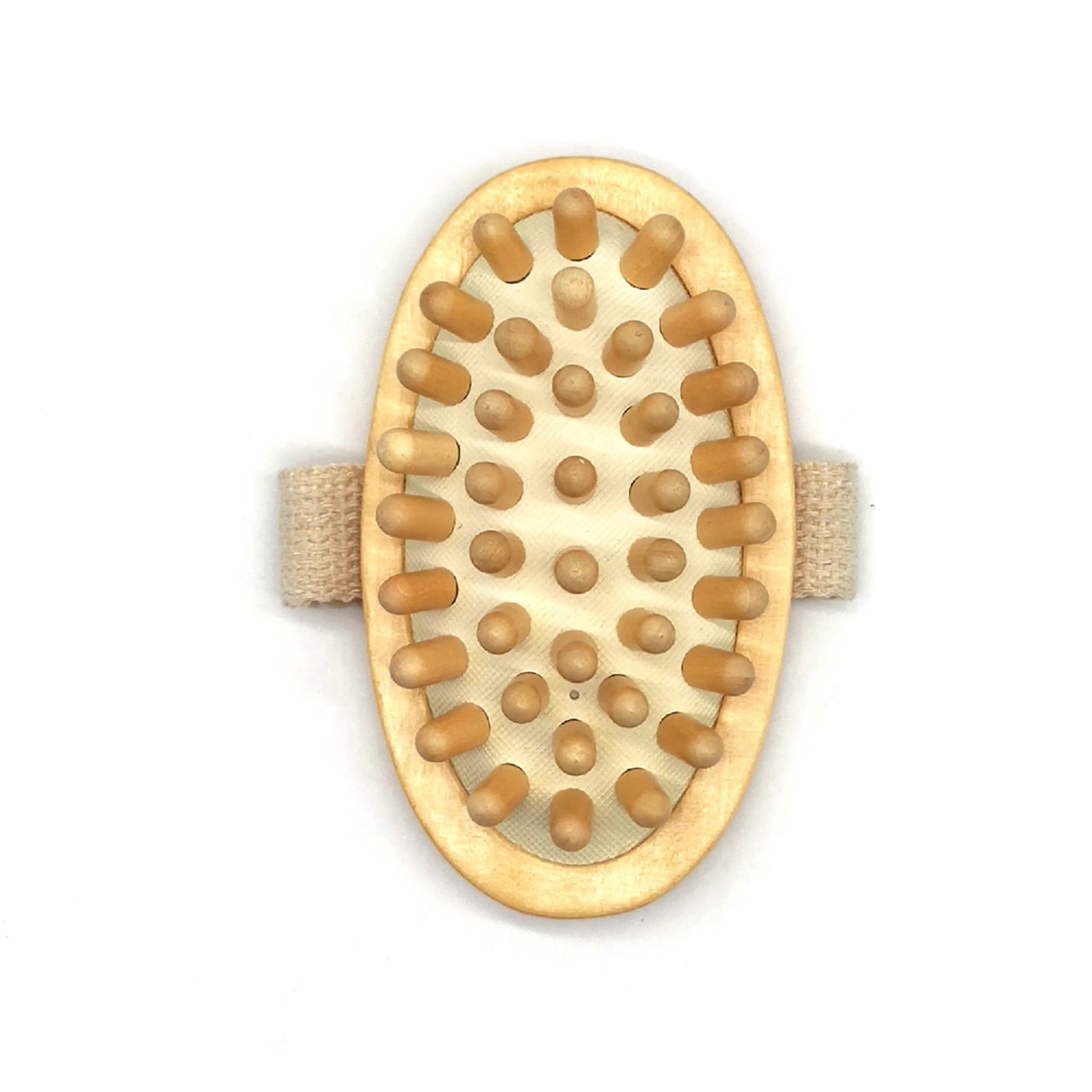 Rubber Massager with Lotus Wooden Handle-3