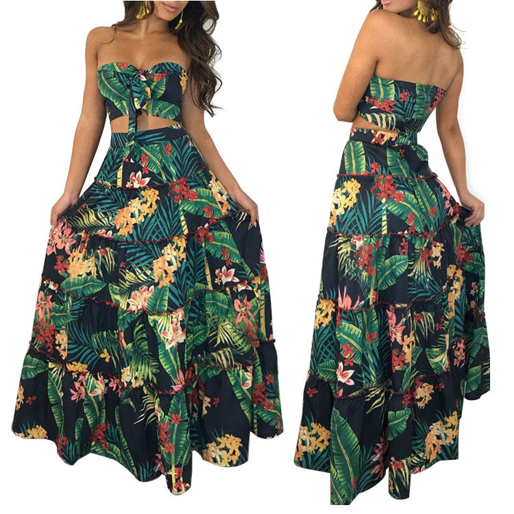 Printed skirt set