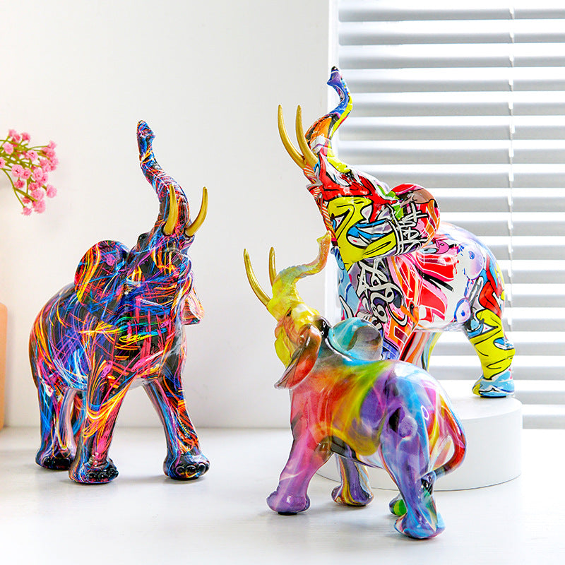 Nordic Creative Elephant Decoration Home Living Room Wine Cabinet Office Decoration Decoration Resin Crafts