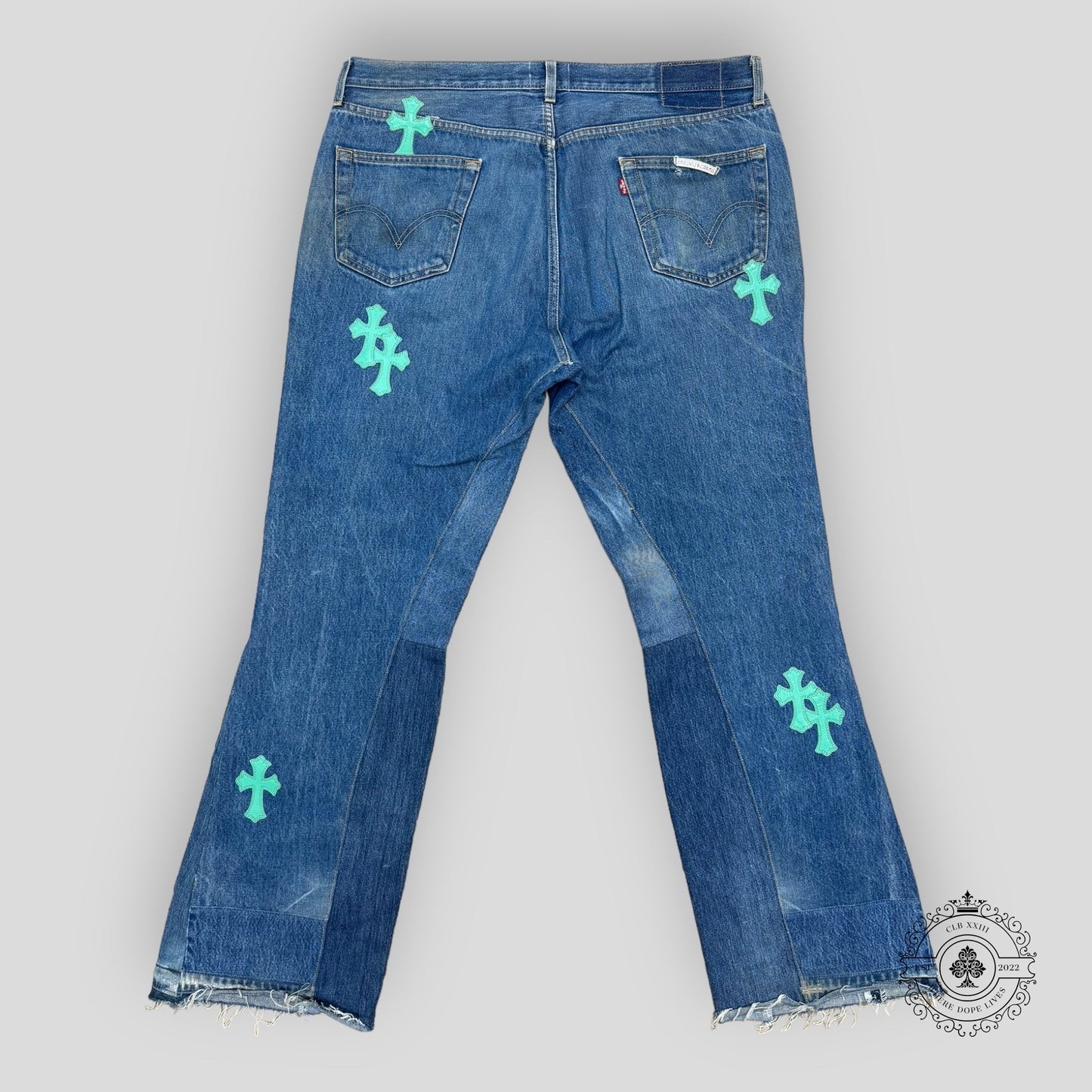 Chrome Hearts Gallery Dept. Flare Mint Patch Jeans