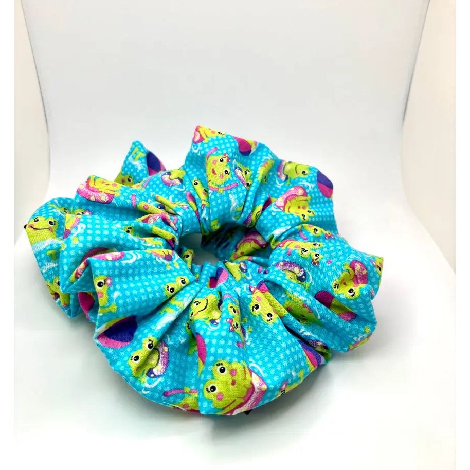 Swimming Frogs Summer Scrunchie