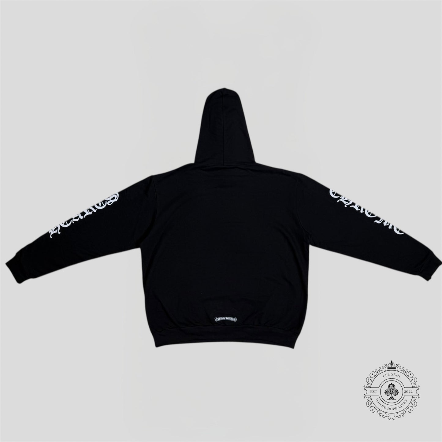 Chrome Hearts Vertical Logo Hoodie in Black