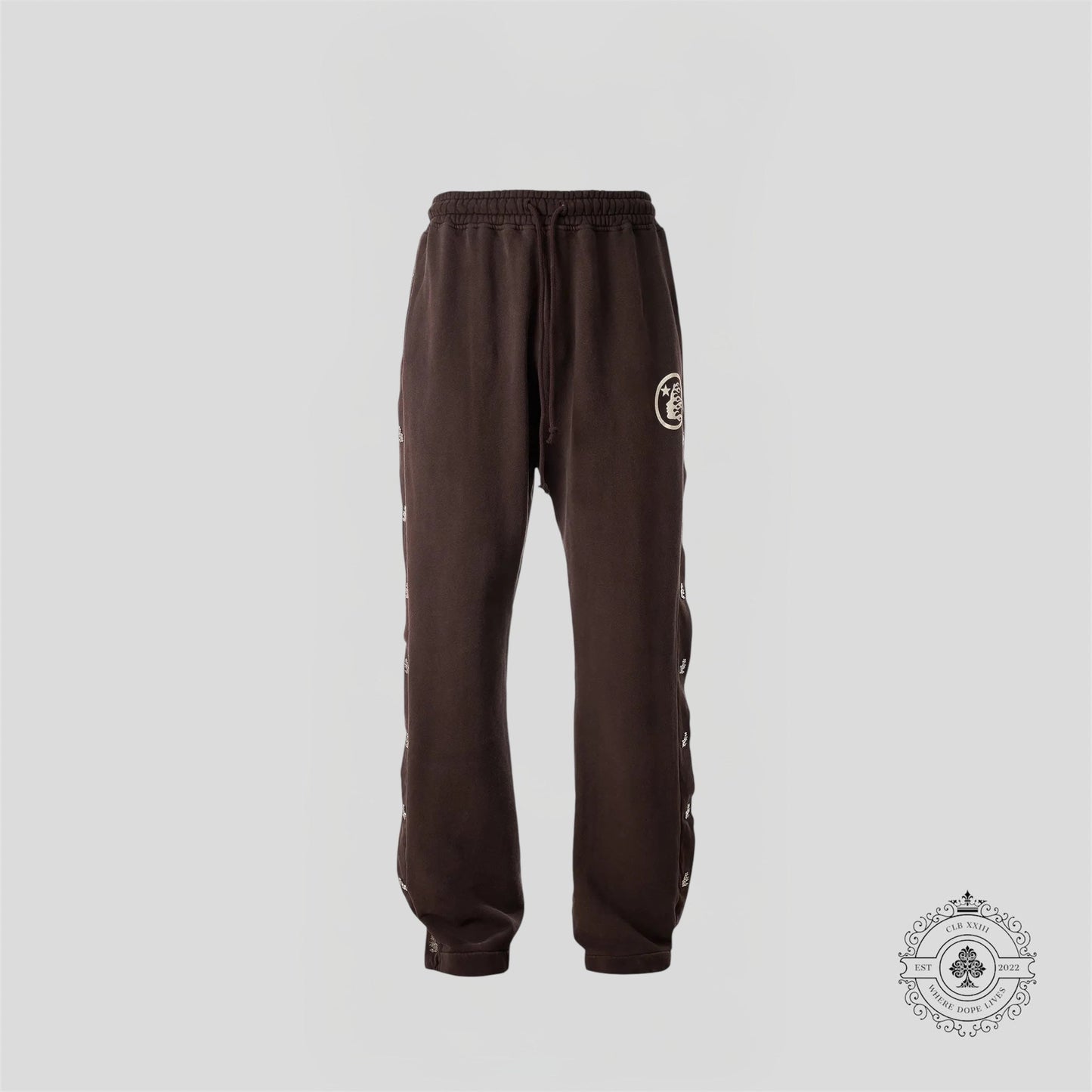 Hellstar Mirror Face Sweatpants in Brown