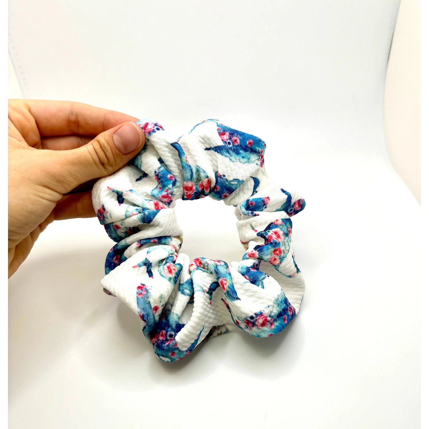 Mini Whale Summer Bullet Scrunchie