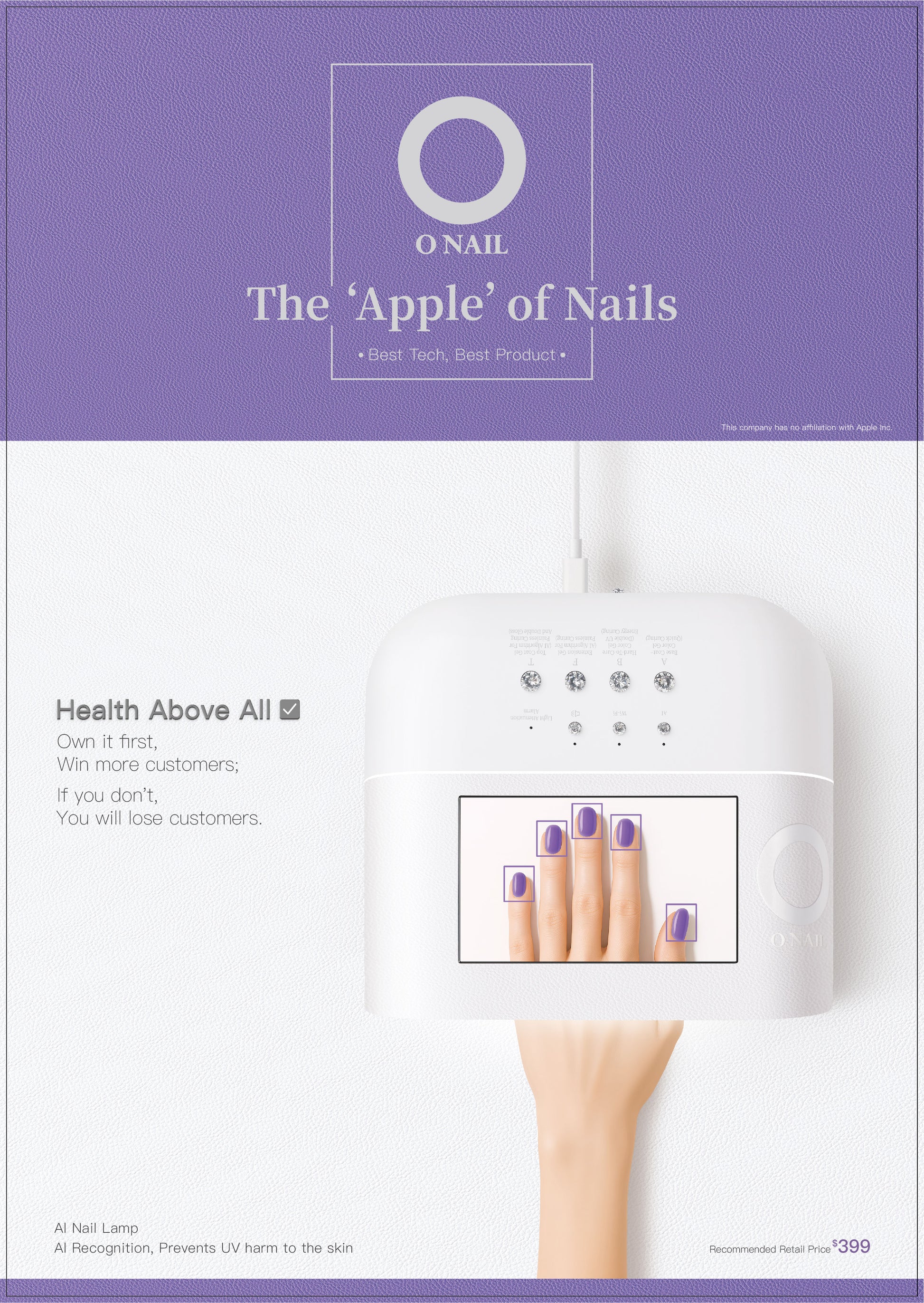 O NAIL AI UV Lamp-3
