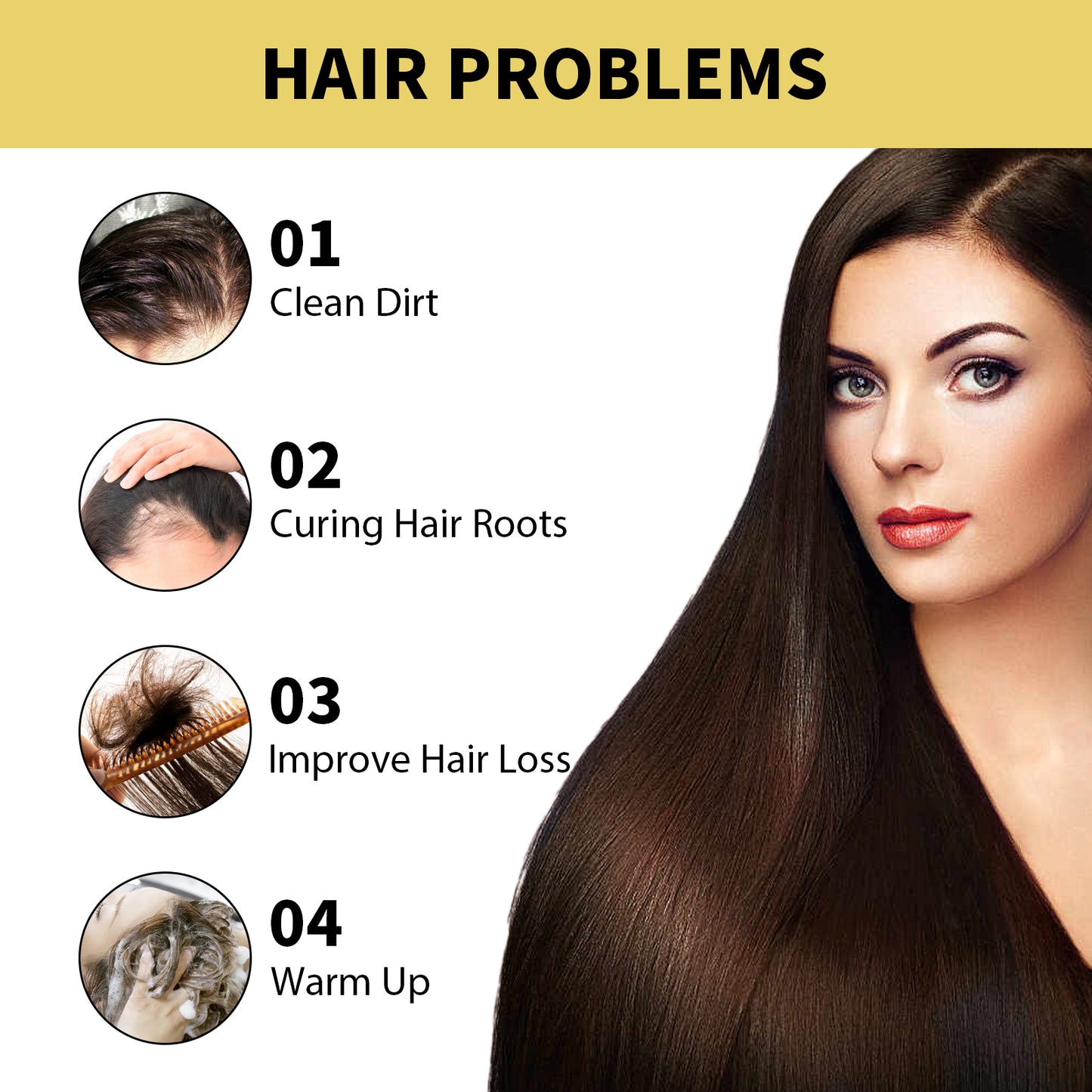 OUHOE Ginger Dense Hair Shampoo, Moisturizes Reduces Itchiness, Strengthens Dense And Fluffy Hair Care Shampoo