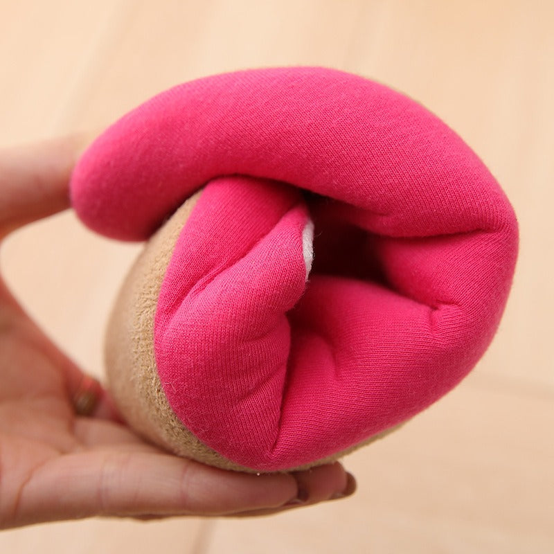 Autumn and winter men and women's indoor wooden floor Japanese pure color cotton slippers Chicken rolls all season warm slippers