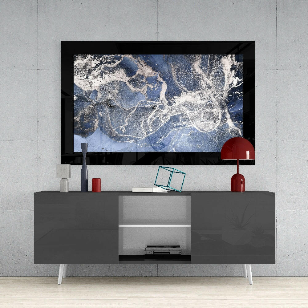 Blue Quartz Glass Wall Art
