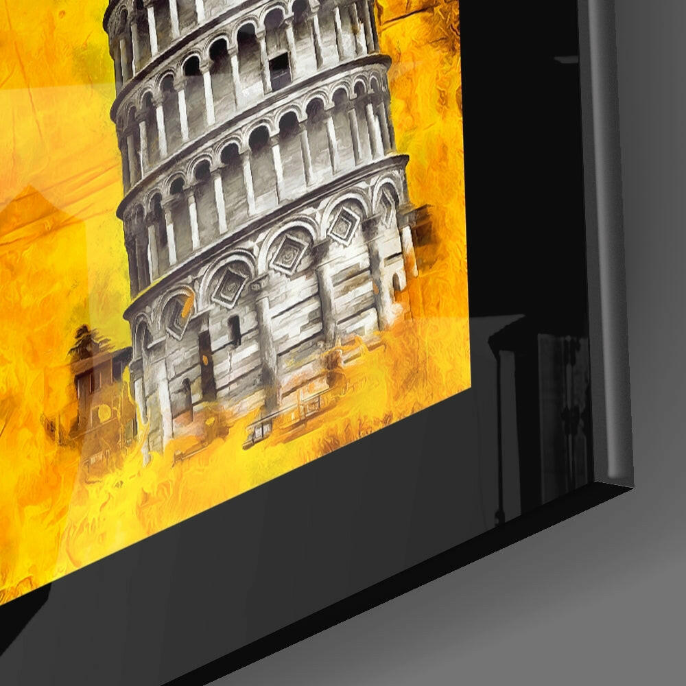 Rome Paris London Glass Wall Art