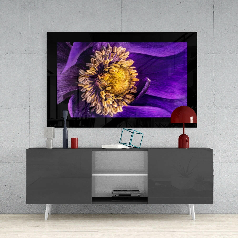 Passionflower Flower Glass Wall Art-3