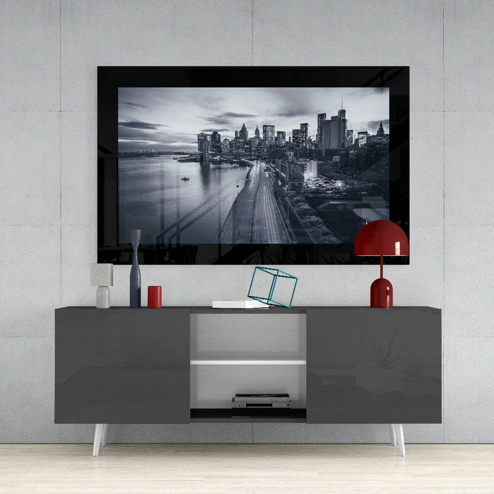 New York Glass Wall Art