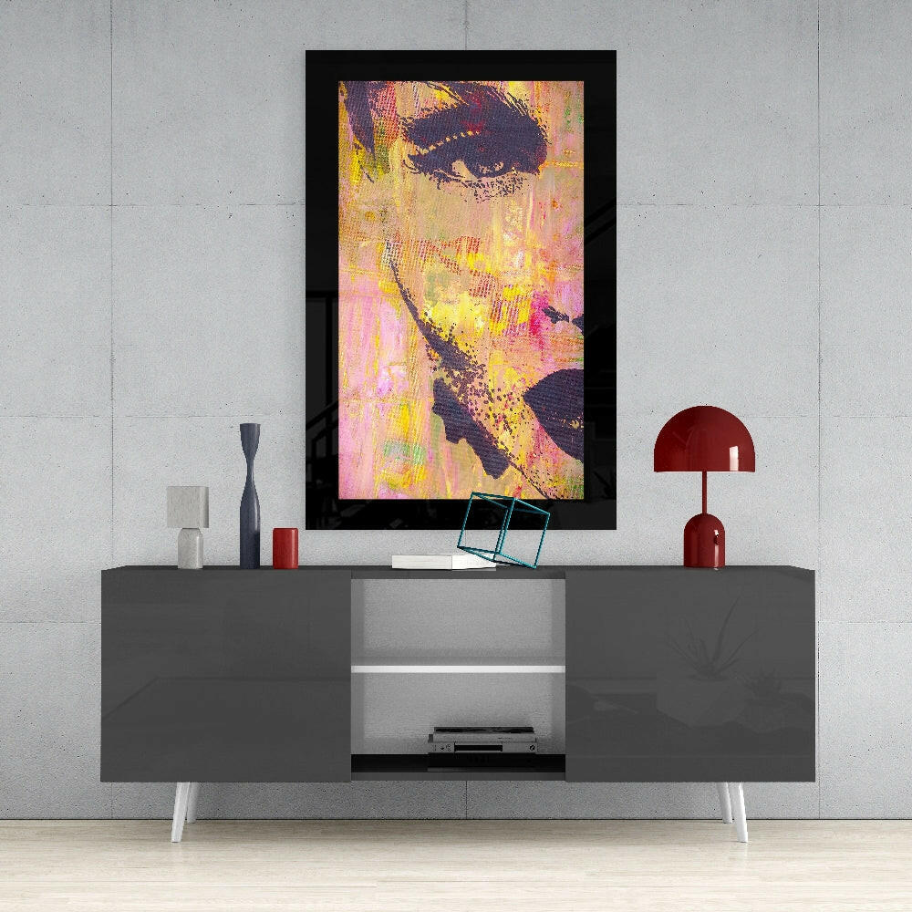 Woman Portrait Glass Wall Art