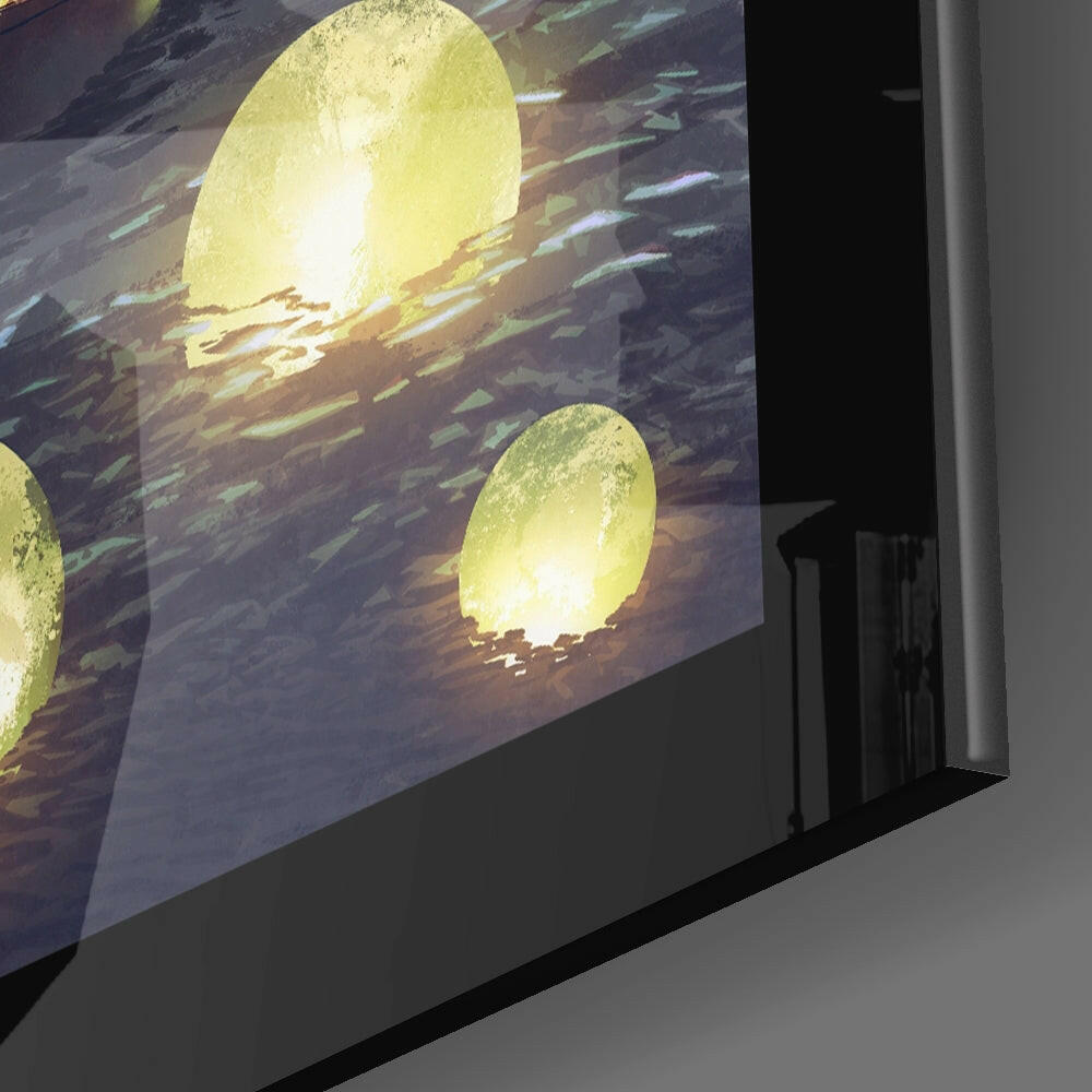 Moon Collector Glass Wall Art