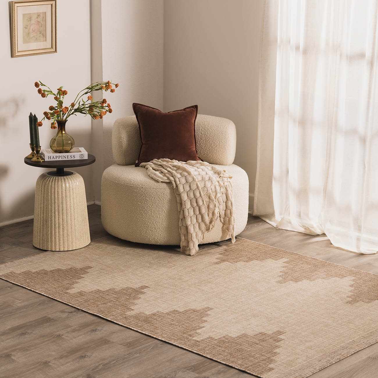 Djugun Beige Indoor & Outdoor Rug-3