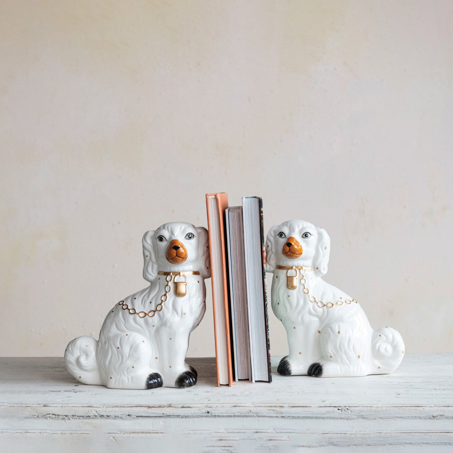 Ceramic Vintage Inspired Staffordshire Dog Bookend