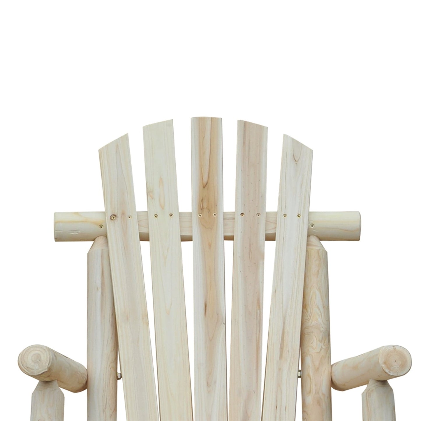 FarmHouse Classical Fir Wood Rocking Adirondack Chair Natural - Set of 2-2