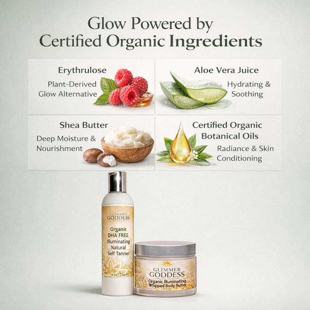 Organic DHA-Free Self Tanner + Bronzing Shimmer Bundle