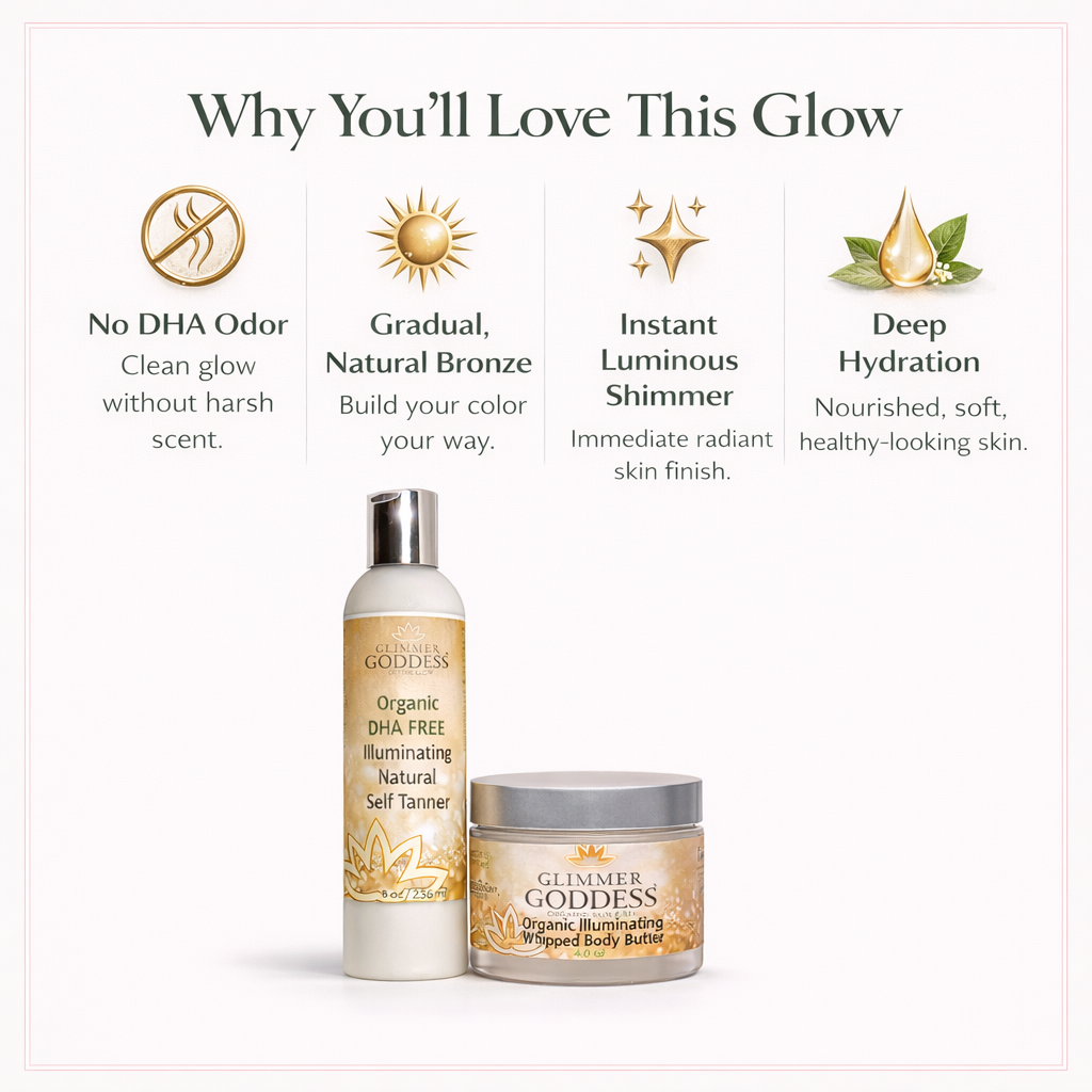 Organic DHA-Free Self Tanner + Bronzing Shimmer Bundle