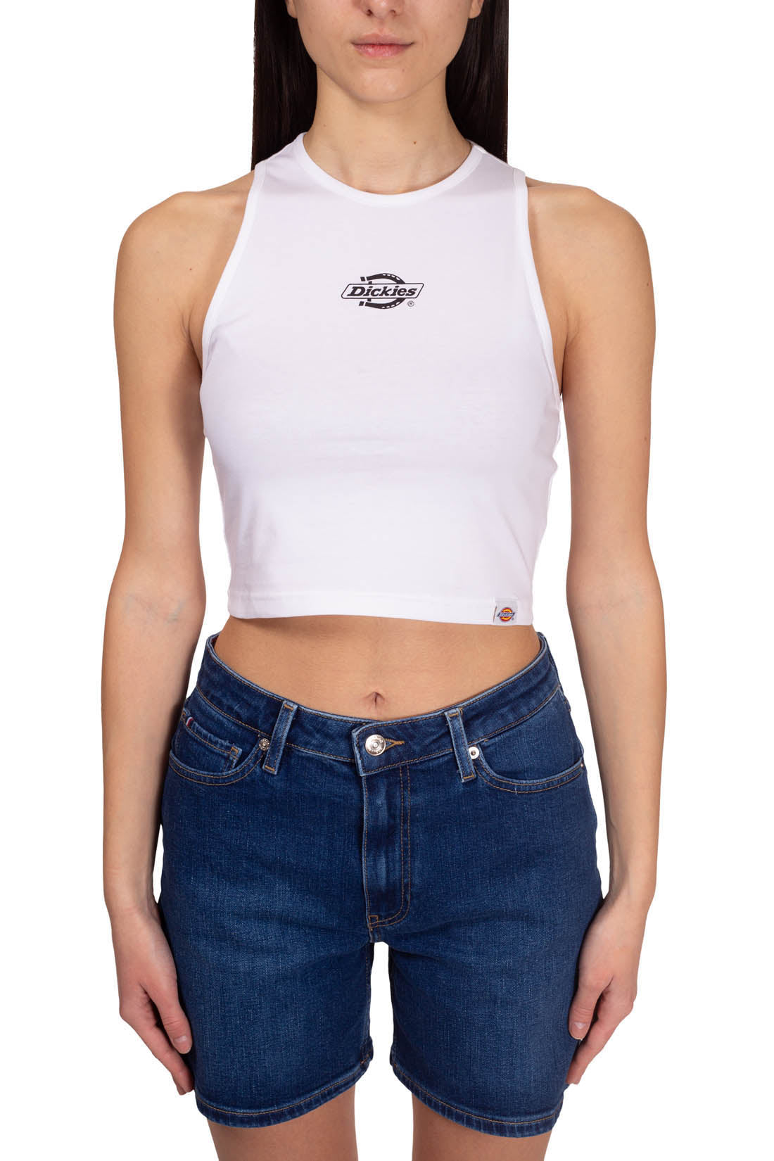 DICKIES - Women's slim crop top with logo  - Size L-9