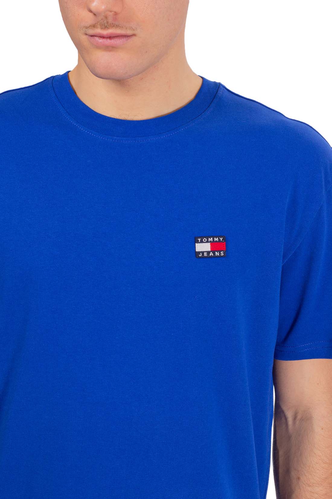 TOMMY JEANS - Men's relaxed T-shirt with logo patch  - Size L-0