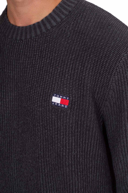 TOMMY JEANS - Men's relaxed long pullover with logo  - Size L-0