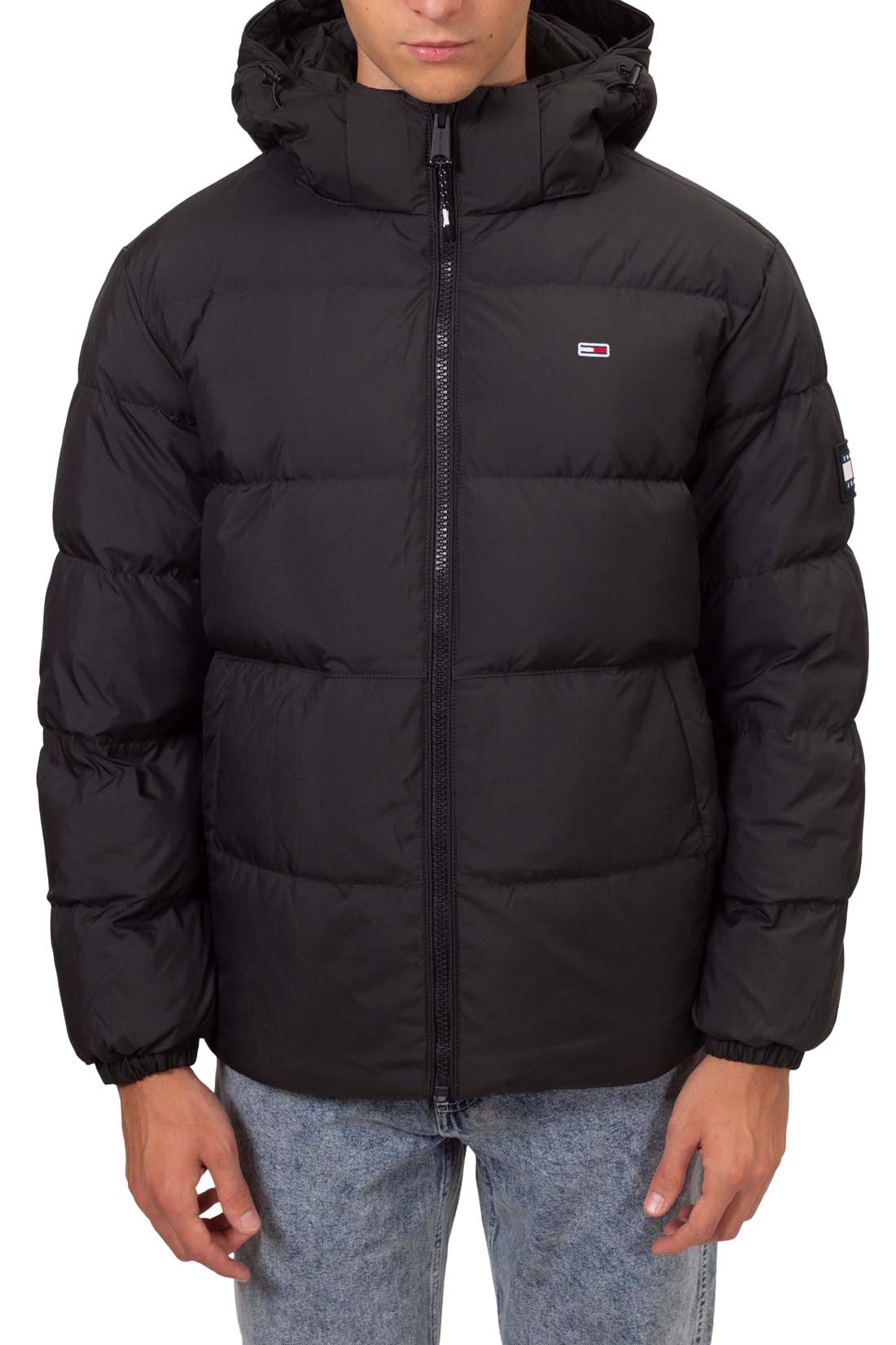 TOMMY JEANS - Men's water-repellent jacket with removable hood - Size XL-11