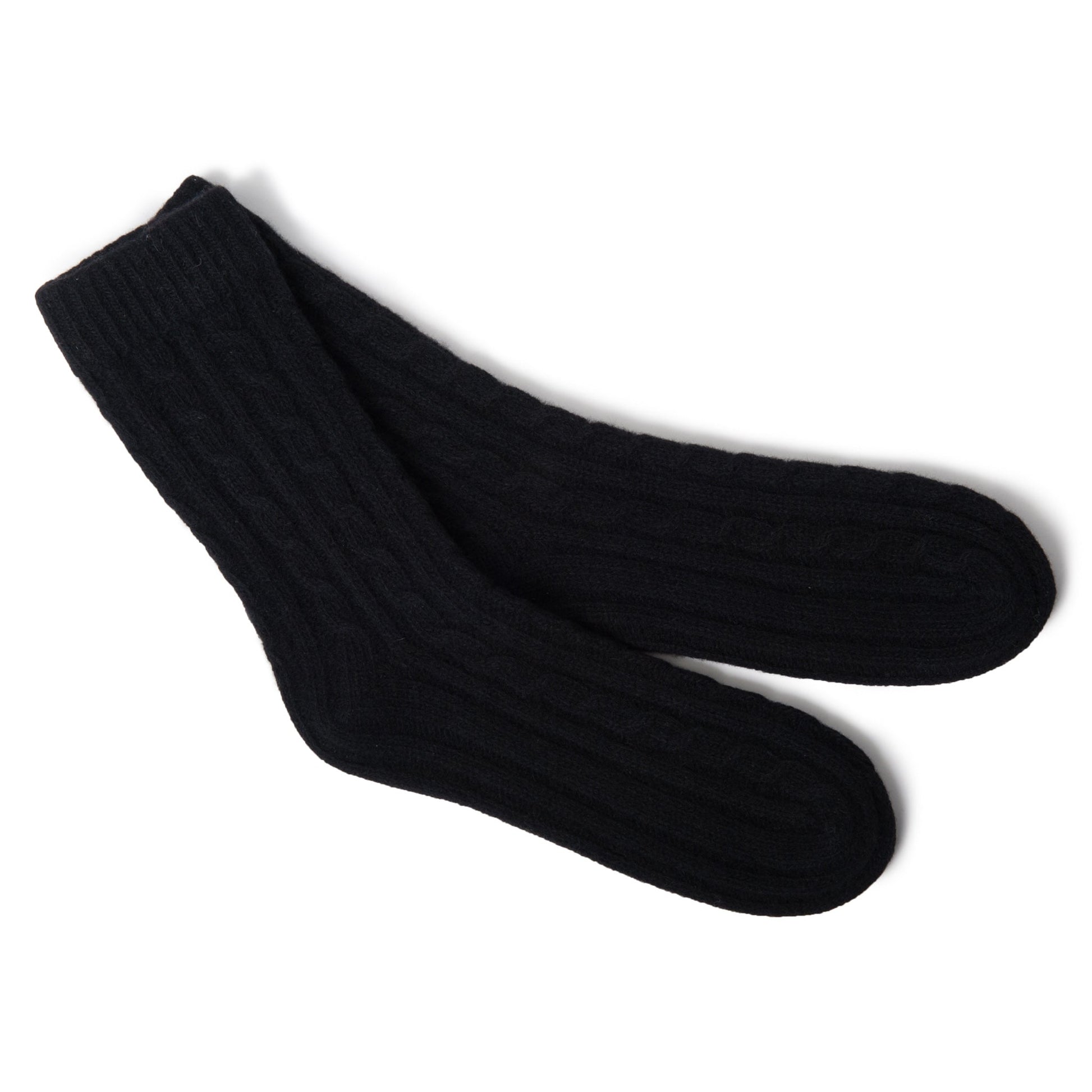 LADIES CASHMERE CABLE BOOTIES-1