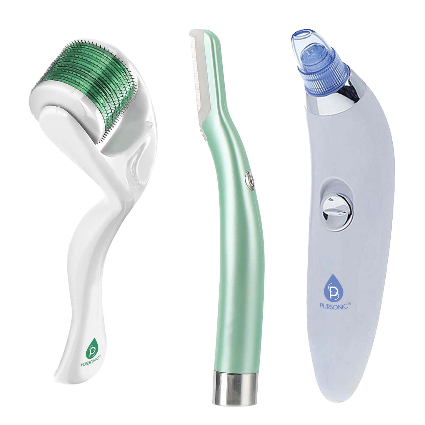 Ultimate Skin Smoothing & Rejuvenation Kit - Precision Dermaplaning Hair Remover Tool, Pore Vacuum Blackhead Remover, and Micro Needle Derma Roller-0
