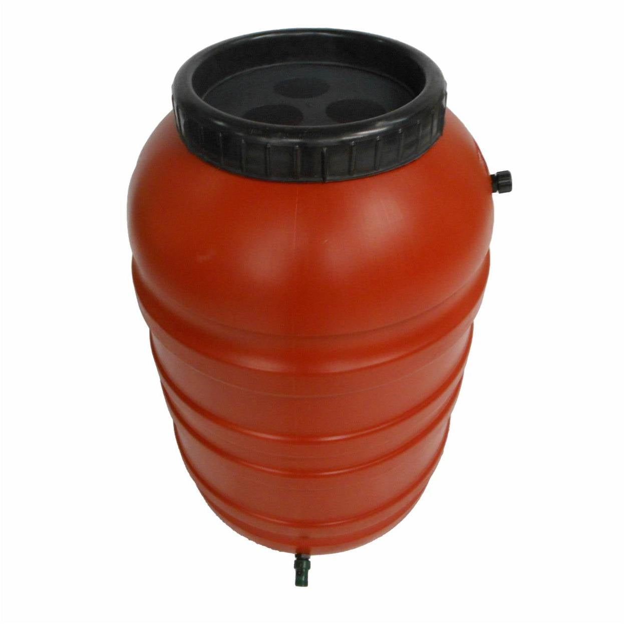 Terra Cotta Red HDPE Plastic 55-Gallon Rain Barrel with Spigot-0