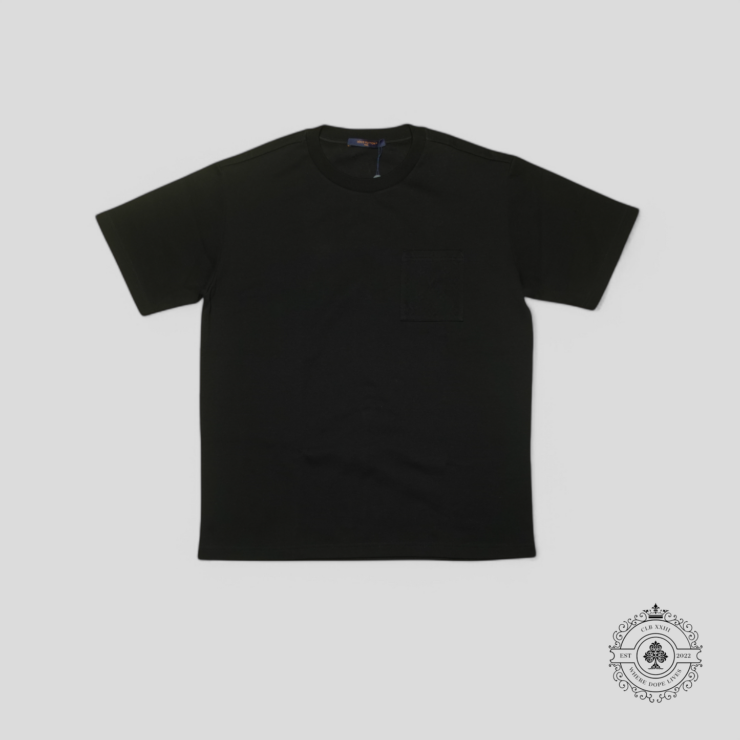 Louis Vuitton Signature Monogram Pocket T-Shirt in Black